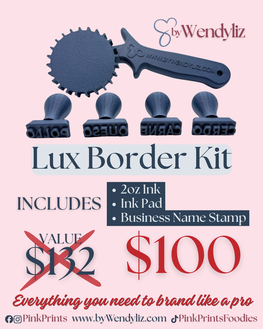 Lux Sealer Kit + Business Name Stamp